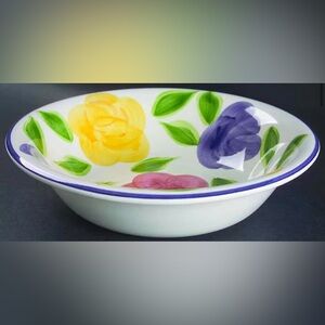 Vintage Flora Di Roma Rosa Tabletops Unlimited Coupe Soup Bowl